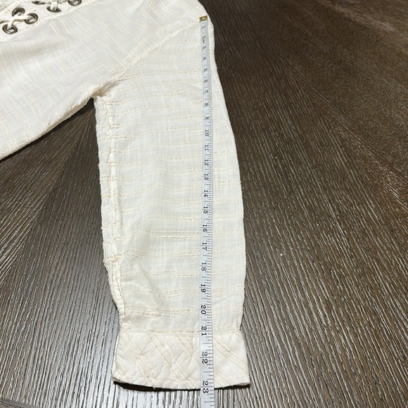 L*Space Love Letters‎ Hoodie Lace Up Tunic In Cream, Women’s Size Small - Picture 12 of 16